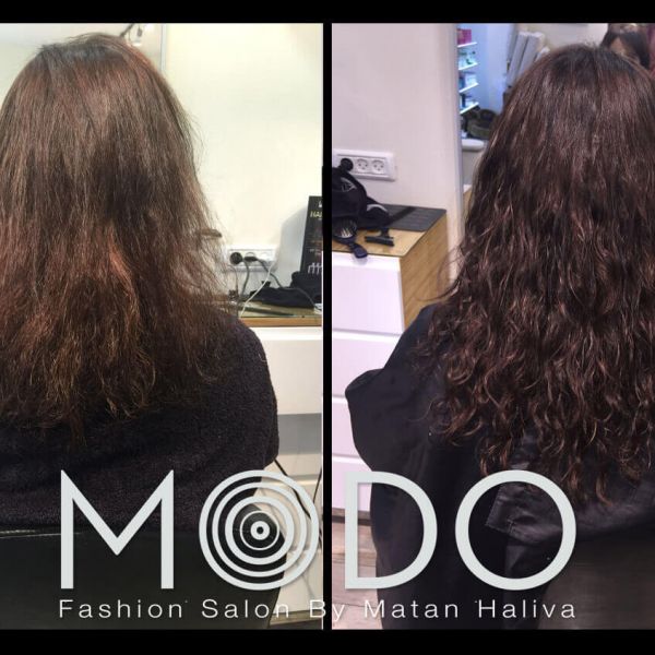 תוספות שיער מתולתל לפני ואחרי